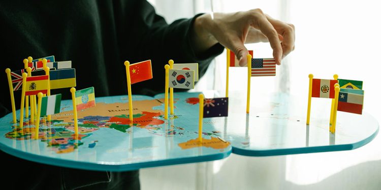 Zastavice zemalja na staklu