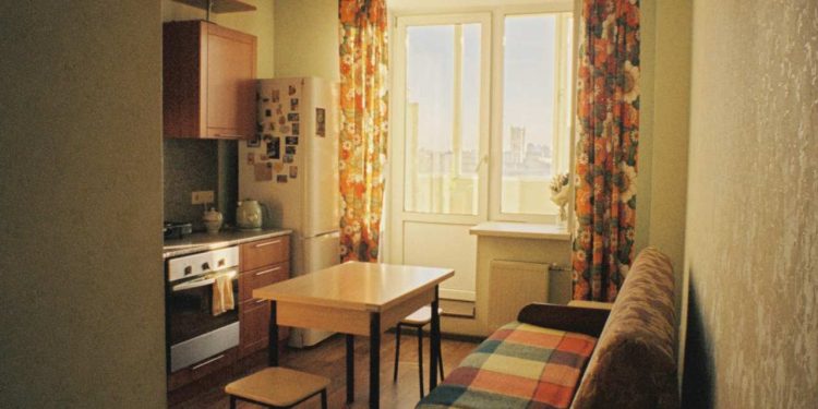 Mala garsonjera sa kaučem i kuhinjom