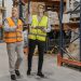 Man with tablet working logistic